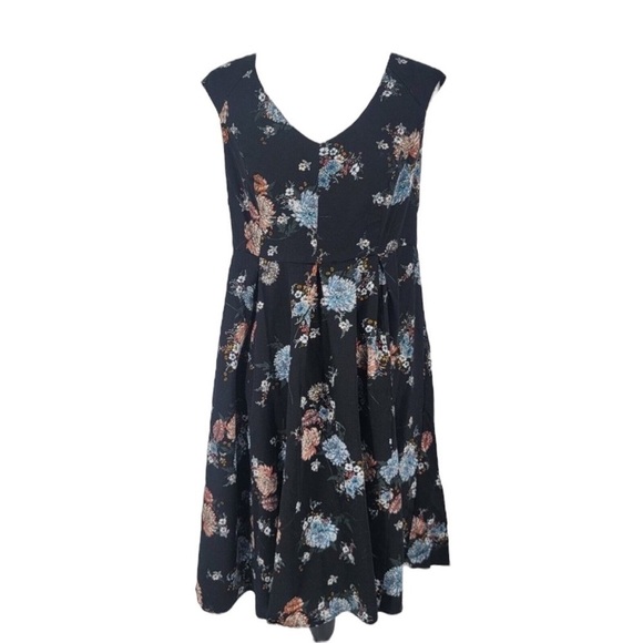 TORRID Floral Print Georgette Midi Dress Size 10 - Picture 6 of 12